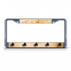 PIANO MUSICAL INSTRUMENT STYLE 2 Metal License Plate Frame Tag Border Two Holes   322191248703